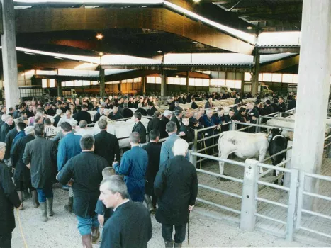 Cattle market - St-Christophe-en-Brionnais - ©Wikinade, CC BY-SA 3.0, via Wikimedia Commons